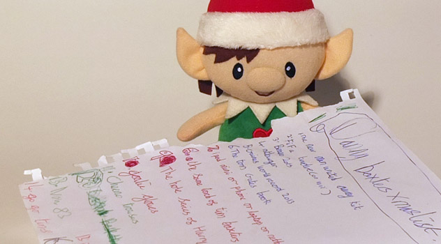 Christmas Elf with Letter to Santa